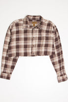 St. John's Bay Cropped Flannel Shirt 4404