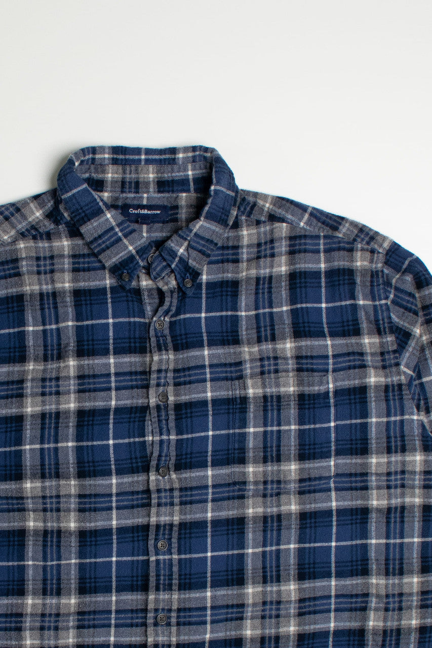 Vintage Croft and Barrow Blue Flannel Shirt