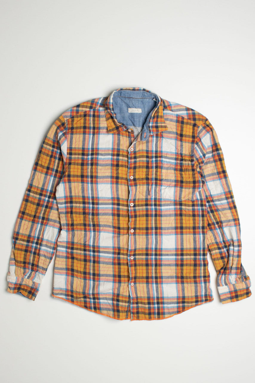 Vintage Orange Flannel Shirt
