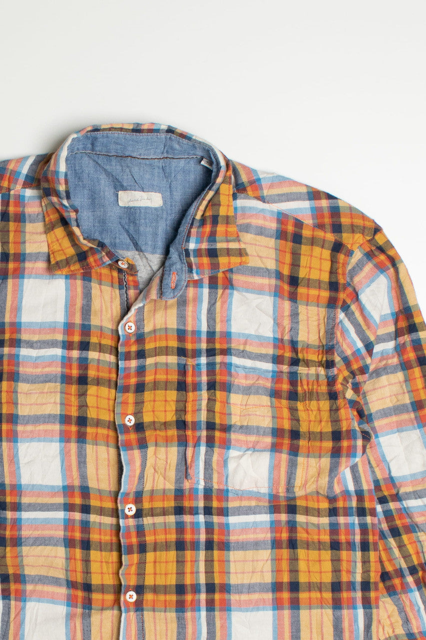 Vintage Orange Flannel Shirt