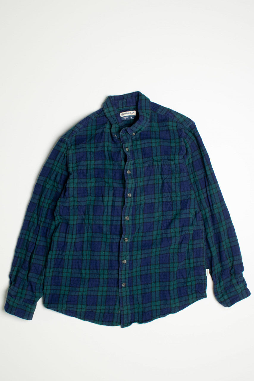 Vintage Blue and Green Magellan Outdoors Flannel Shirt