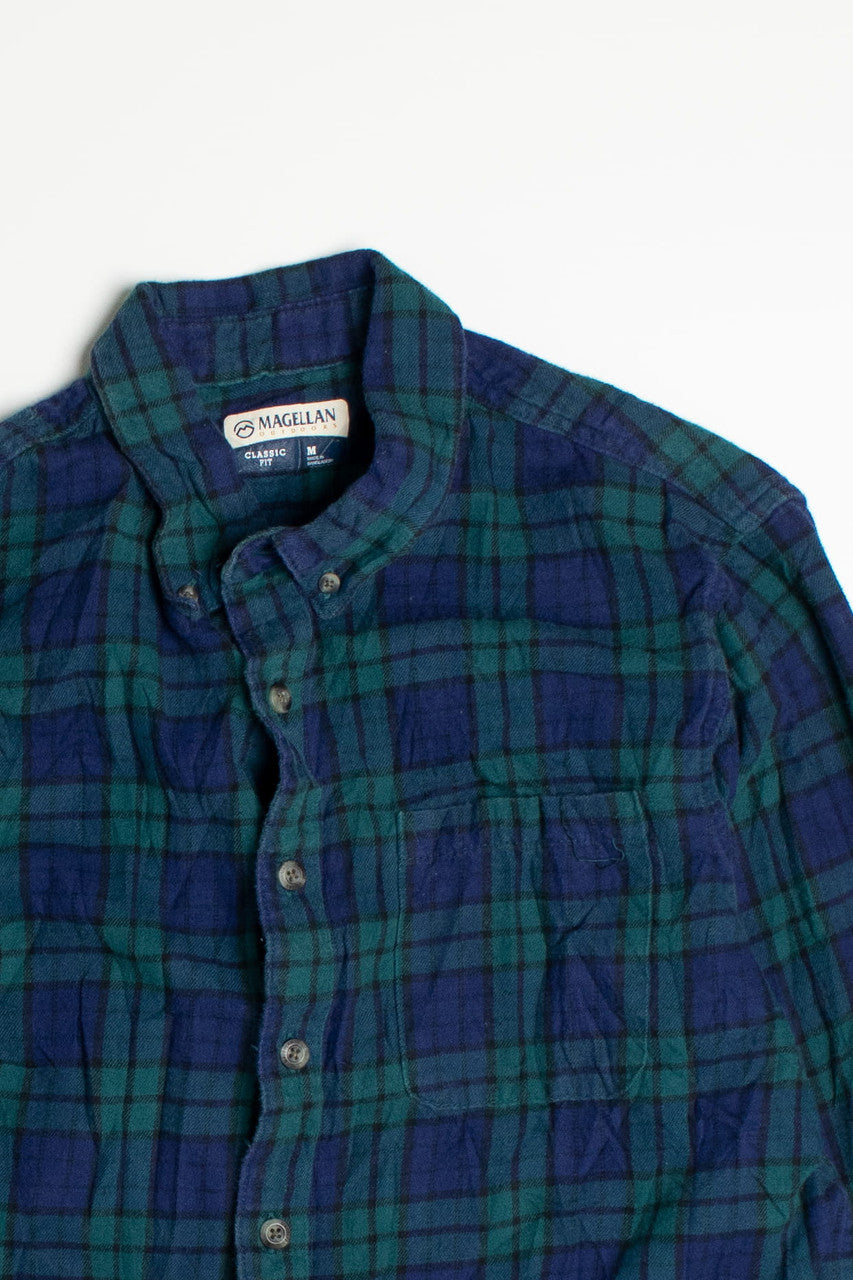 Vintage Blue and Green Magellan Outdoors Flannel Shirt