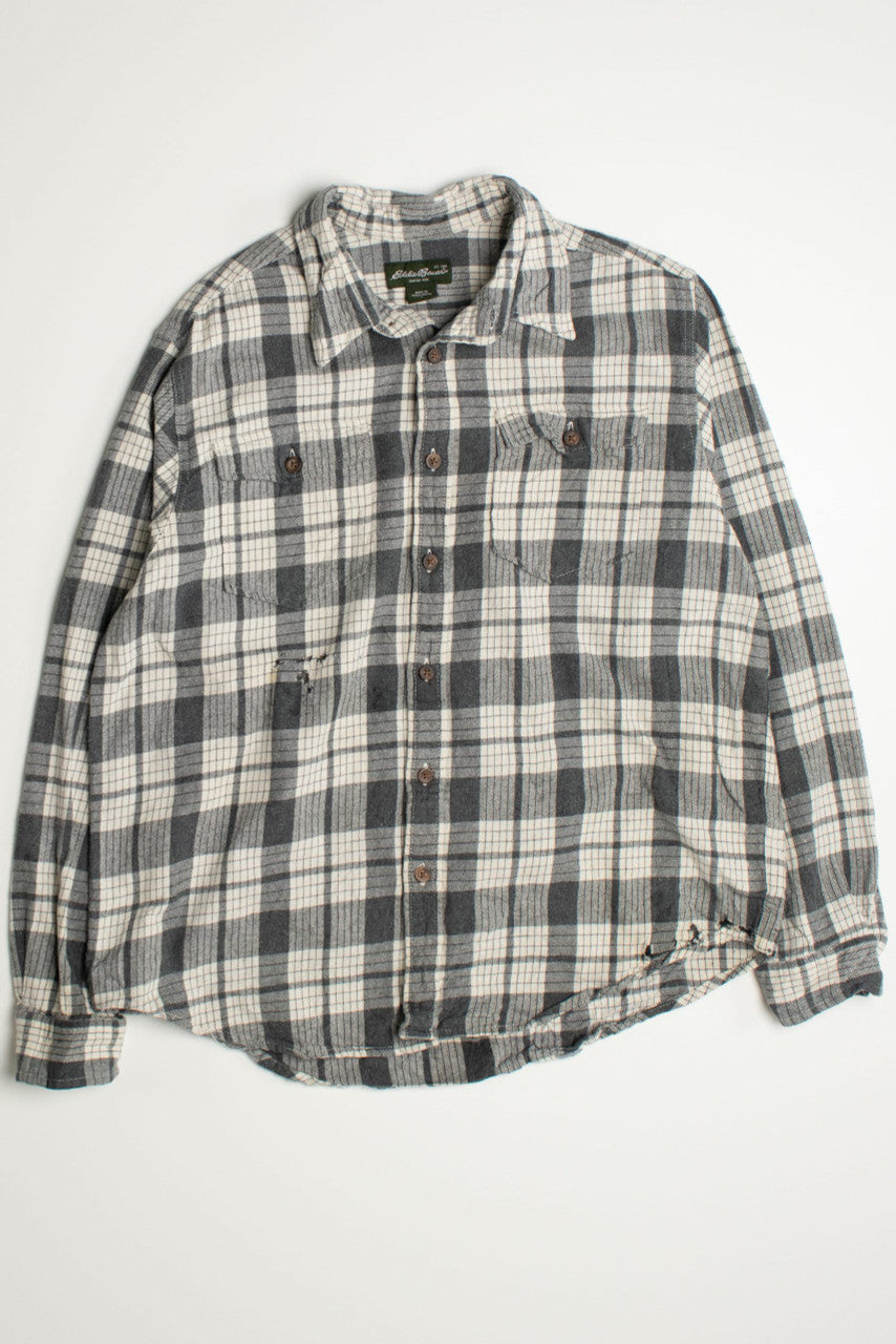 Vintage Gray Eddie Bauer Flannel Shirt