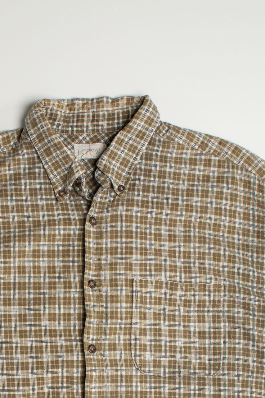 Vintage J. Crew Brown Flannel Shirt