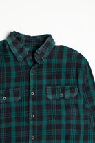 Vintage Dark Green Faded Glory Flannel Shirt