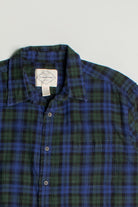 Vintage St. John's Bay Blue and Green Flannel Shirt