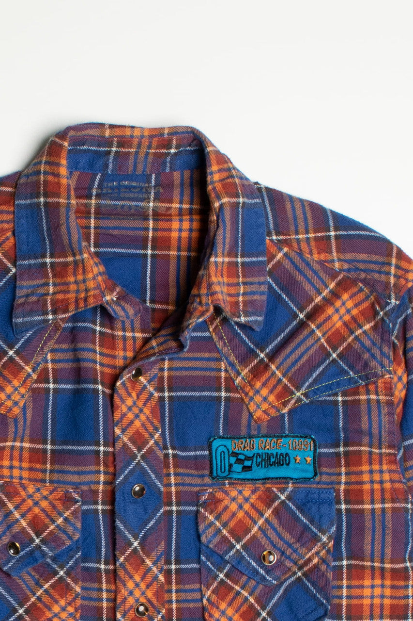 Vintage Arizona Orange and Blue Flannel Shirt