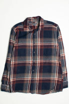 Vintage Eddie Bauer Navy and Red Flannel Shirt