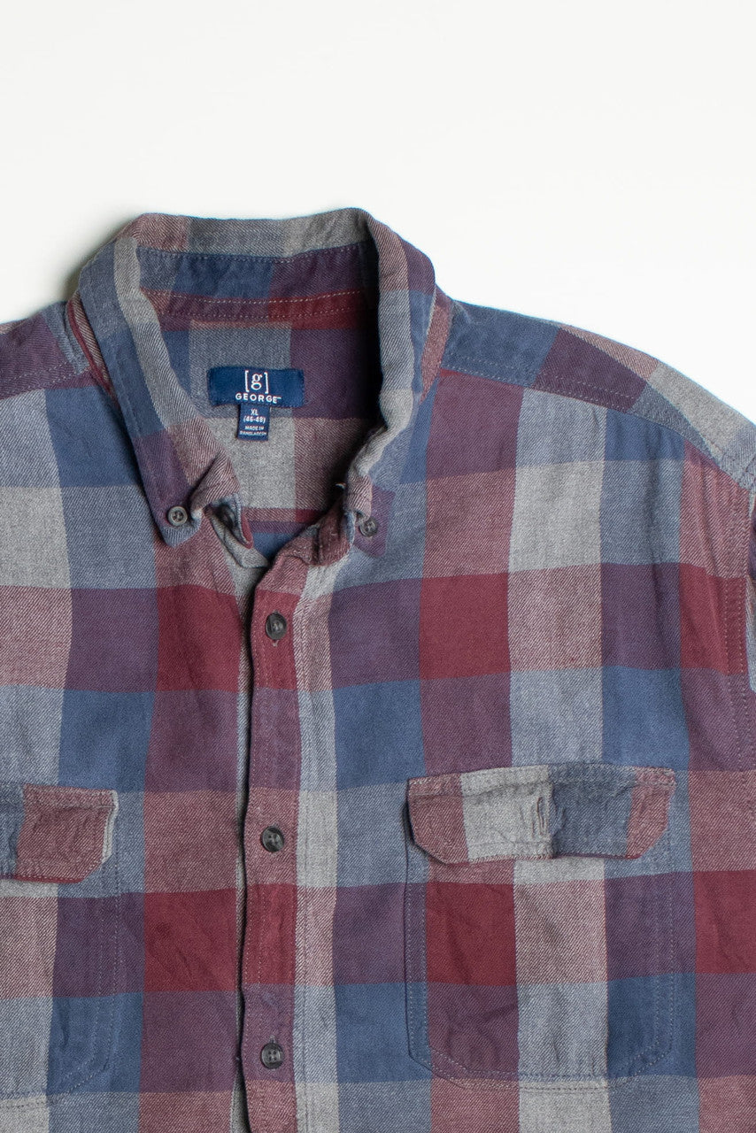 Vintage George Red and Blue Flannel Shirt