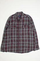 Vintage Faded Glory Grey and Red Flannel Shirt