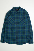 Vintage Banana Republic Blue and Green Flannel Shirt