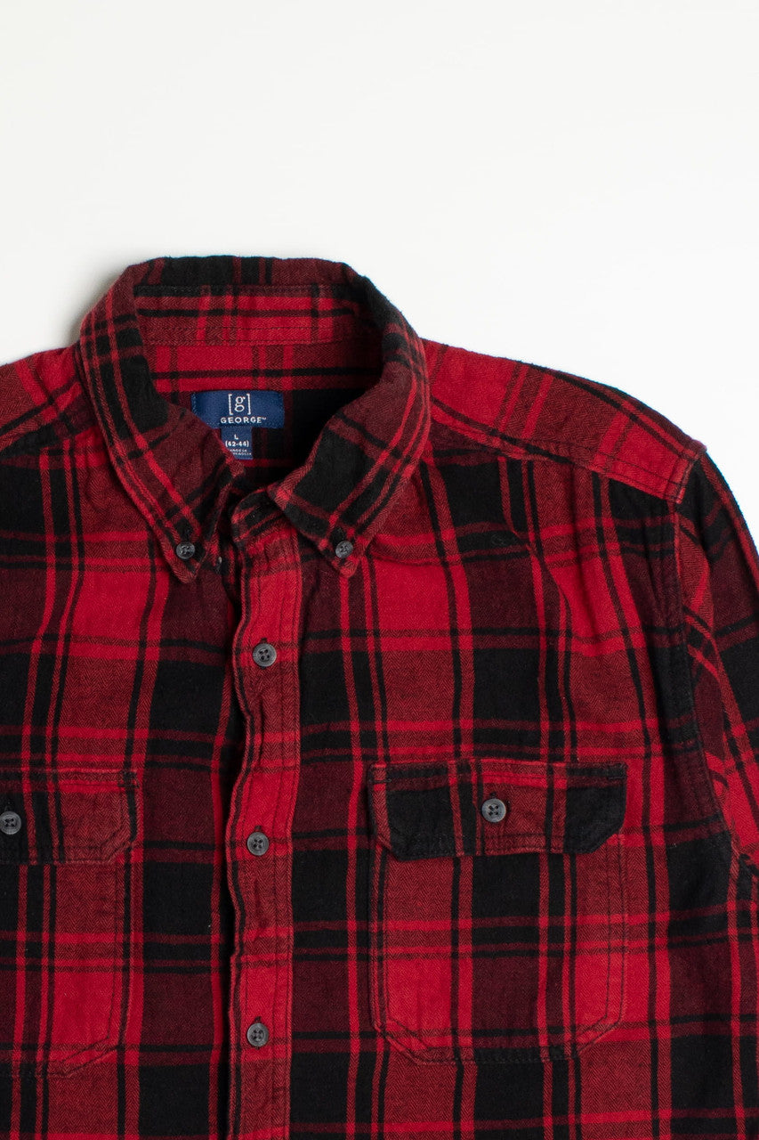 Vintage George Red Flannel Shirt