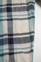 Vintage Lucky Brand White and Blue Flannel Shirt