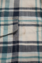 Vintage Lucky Brand White and Blue Flannel Shirt