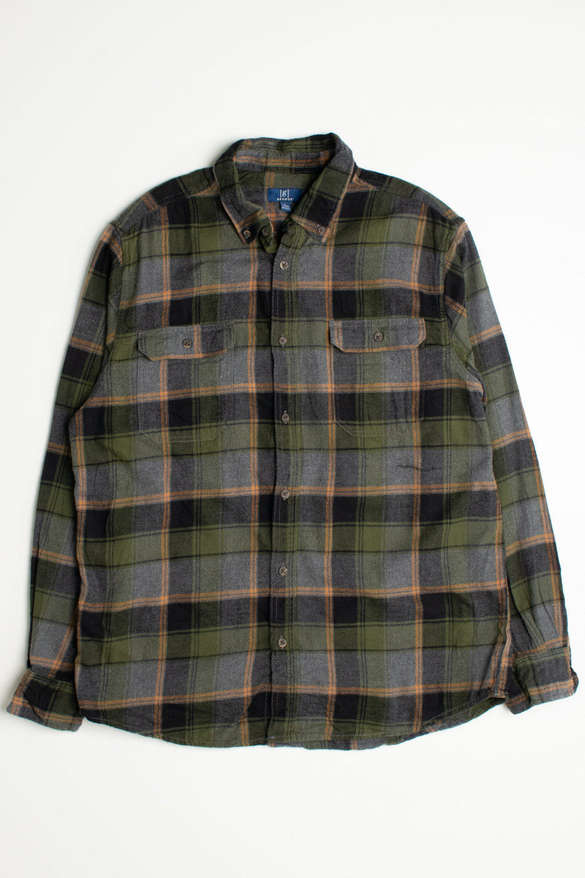 Vintage Dark Green George Flannel Shirt