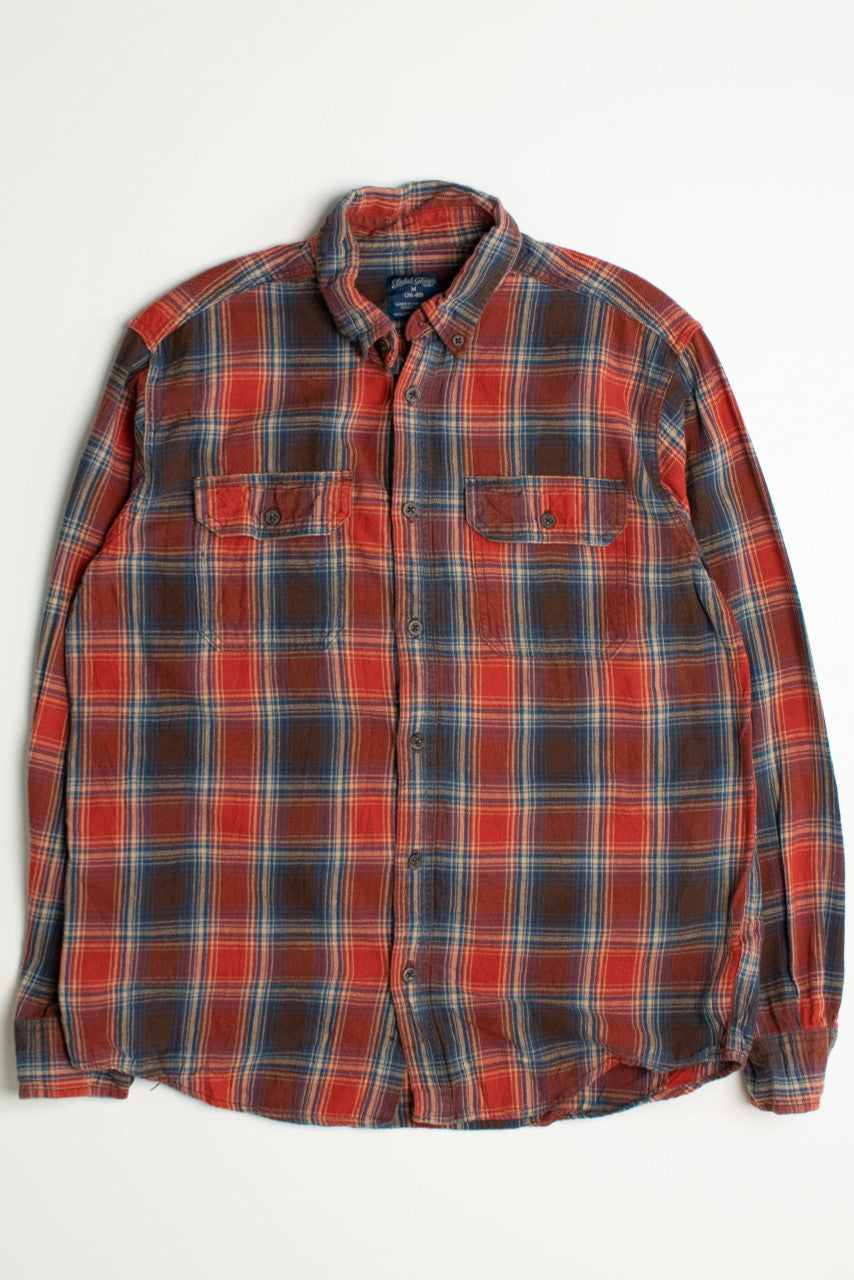 Vintage Faded Glory Red and Blue Flannel Shirt