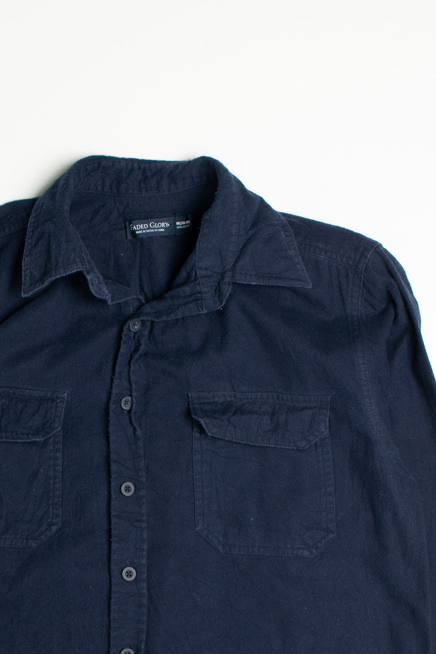 Vintage Faded Glory Navy Blue Flannel Shirt