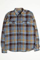 Vintage George Blue Yellow and Brown Flannel Shirt