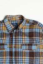 Vintage George Blue Yellow and Brown Flannel Shirt