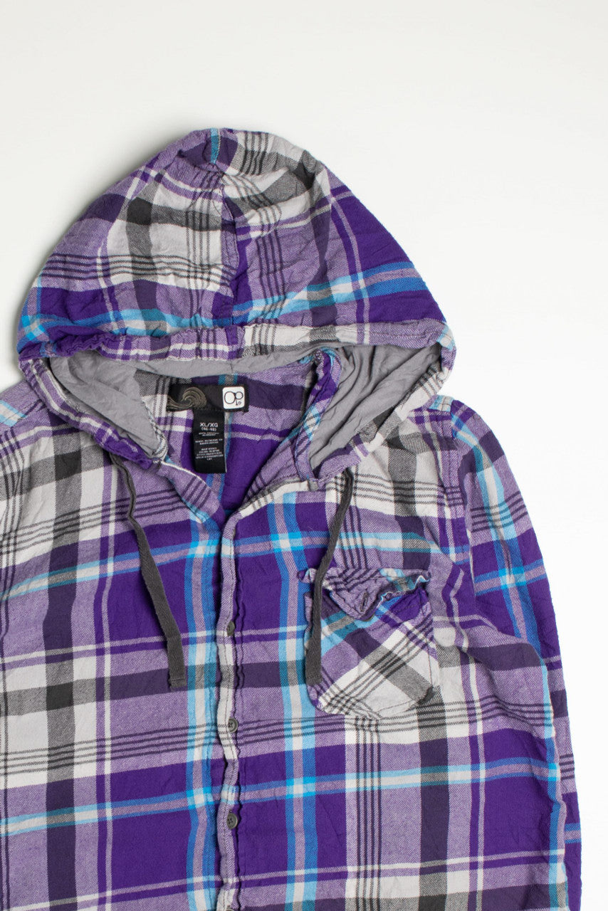 Vintage Ocean Pacific Flannel Hoodie