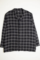 Gray and Black Flannel Shirt