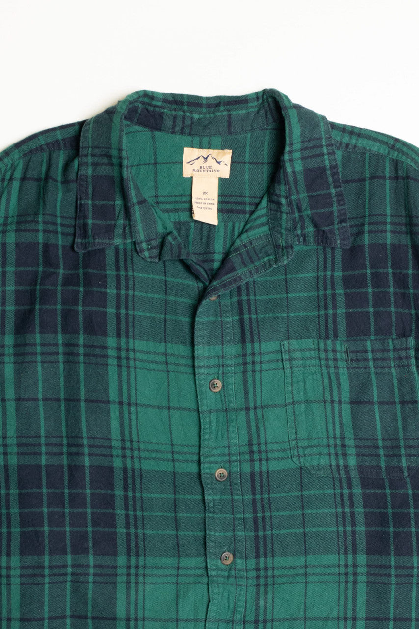 Blue Mountain Green Flannel Shirt