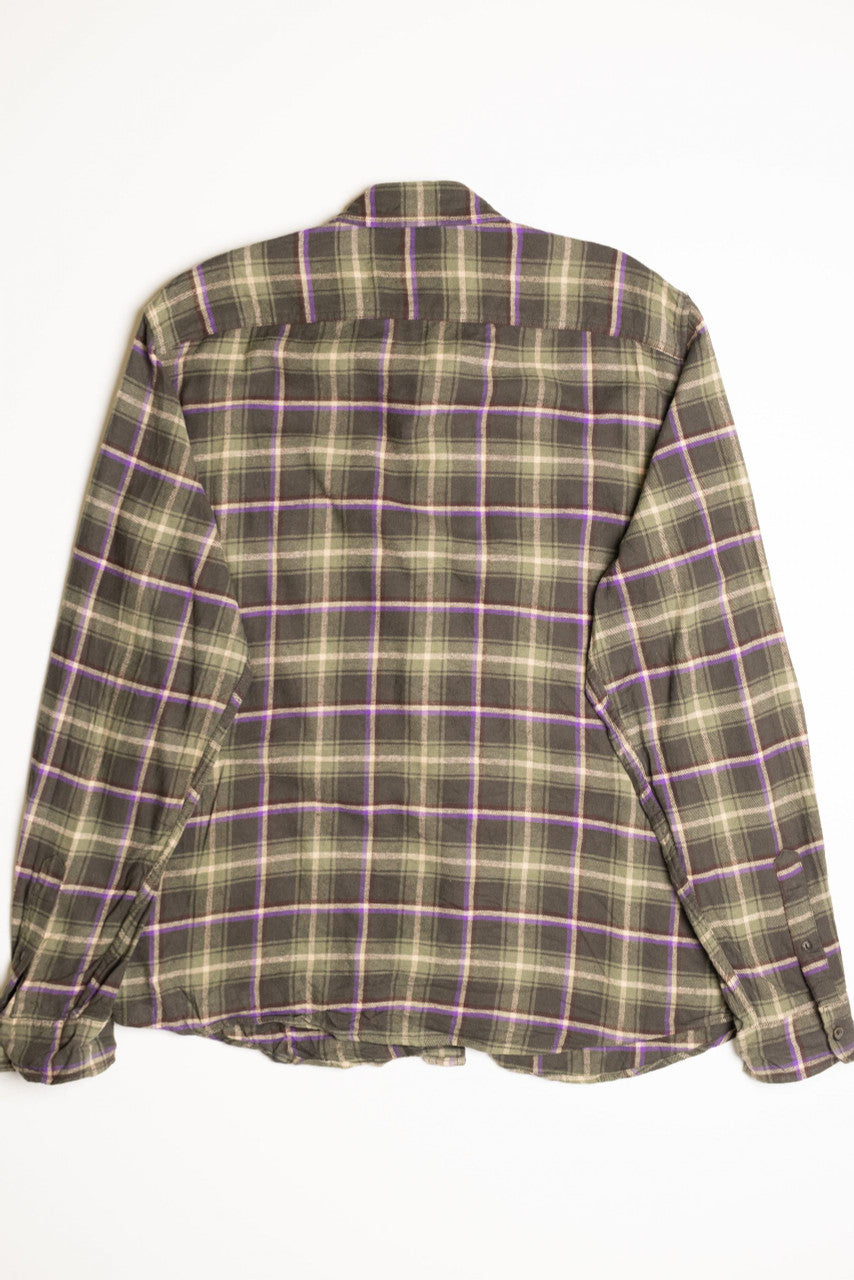 Blue and Green Cotton Plaid Vintage 90s Gap Grunge Flannel