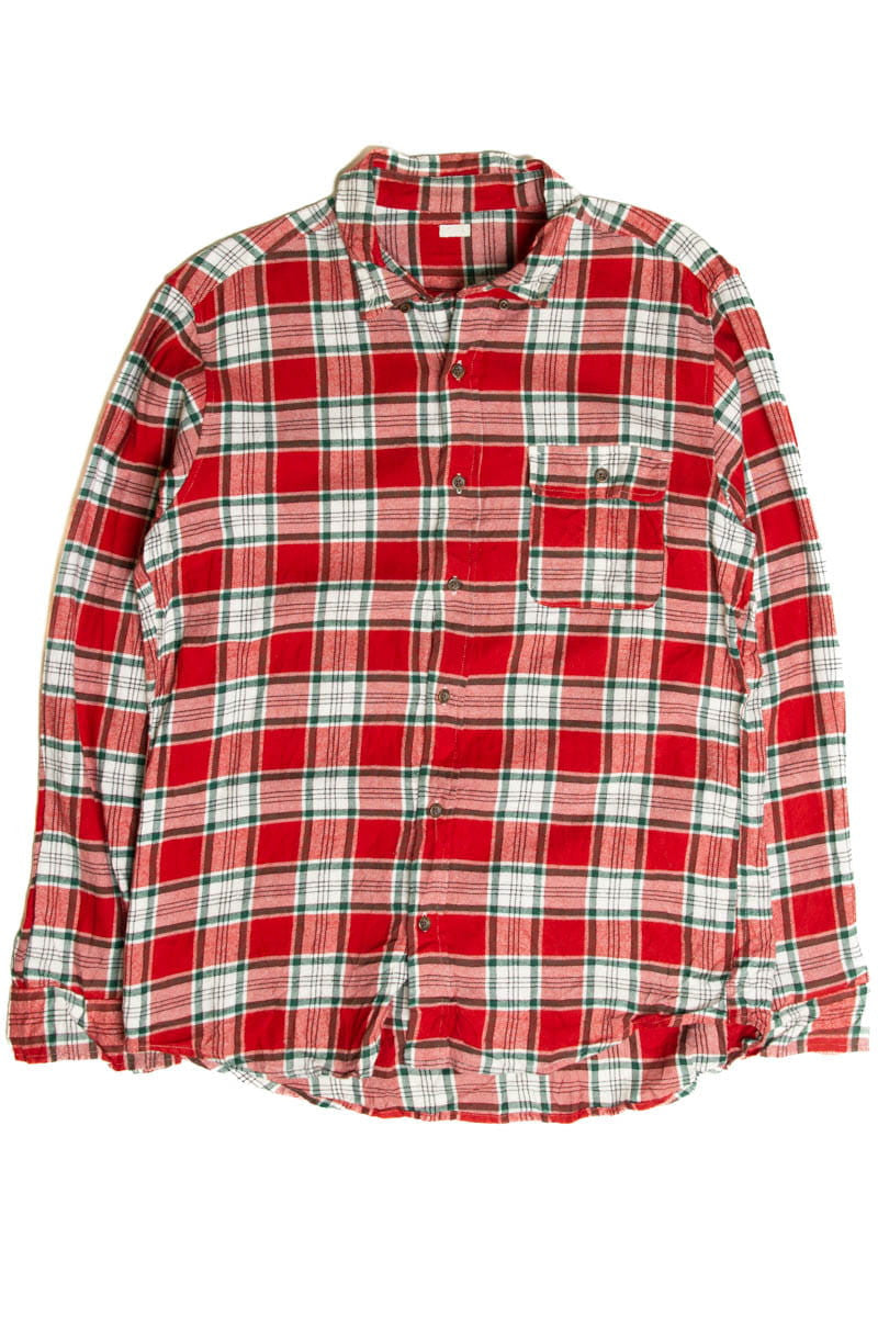 Red & Green Flannel Shirt