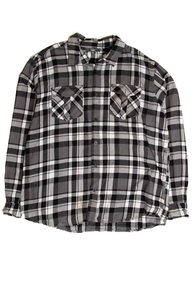 Black & White Mountain Ridge Flannel Shirt