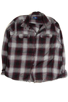 Gray & Burgundy George Flannel Shirt