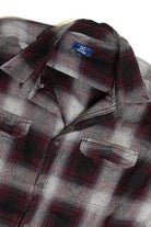 Gray & Burgundy George Flannel Shirt