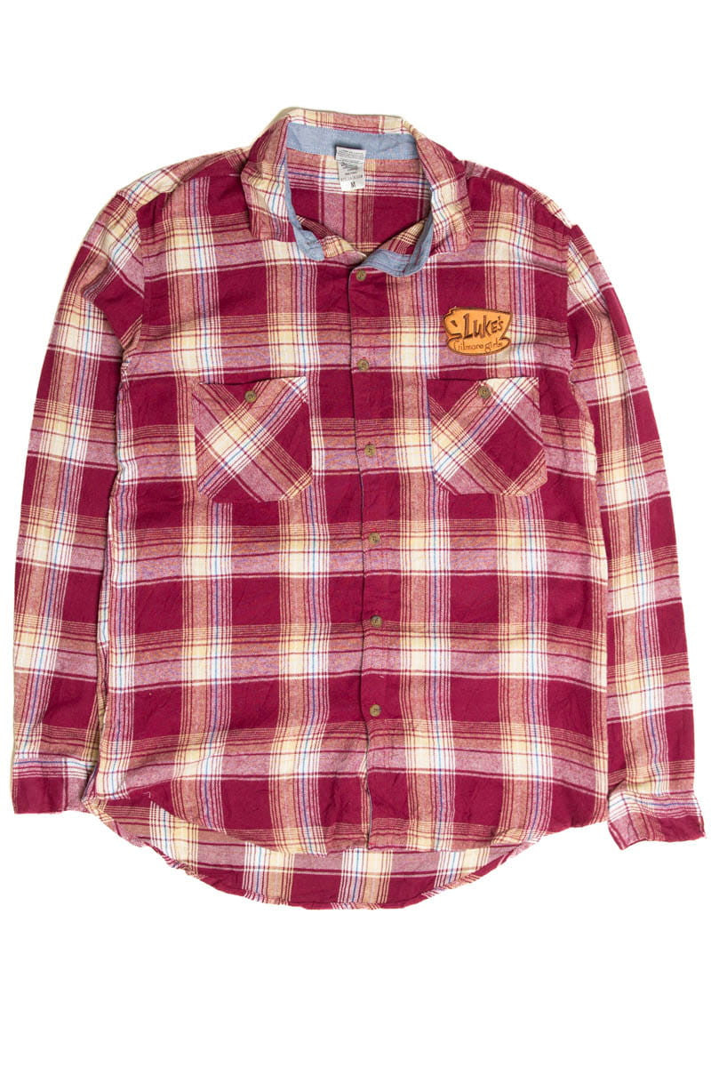 Luke's Gilmore Girls Burgundy Flannel Shirt