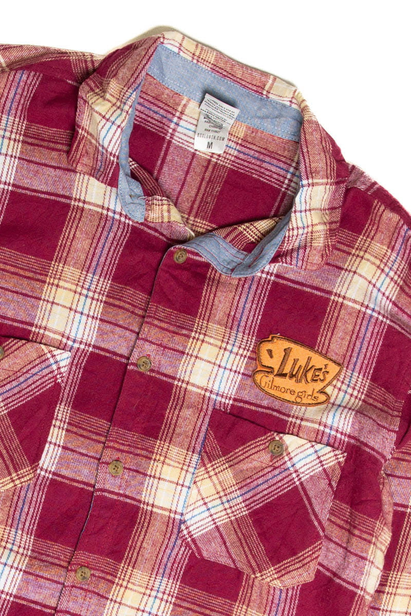 Luke's Gilmore Girls Burgundy Flannel Shirt