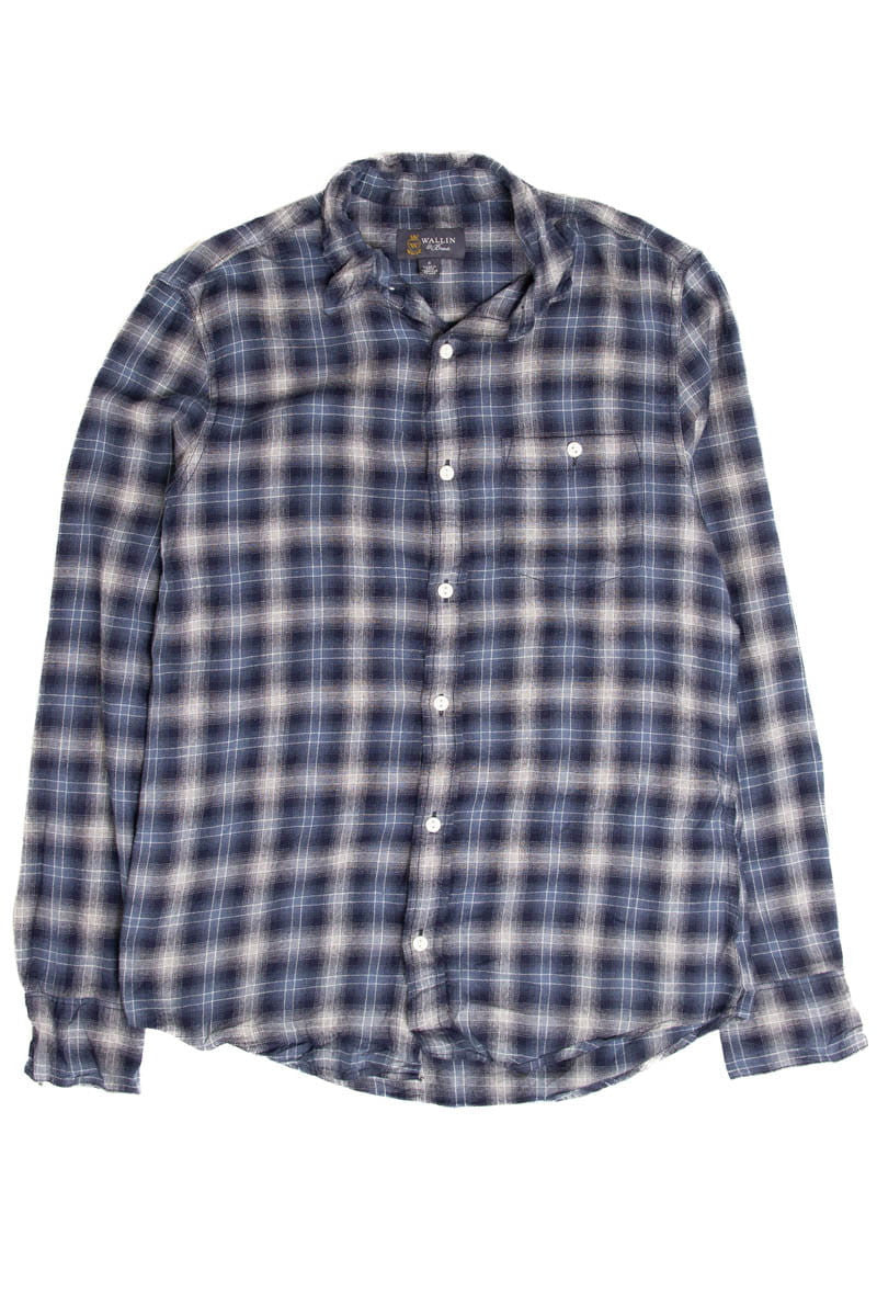 Misty Blue Wallin & Bros Flannel Shirt