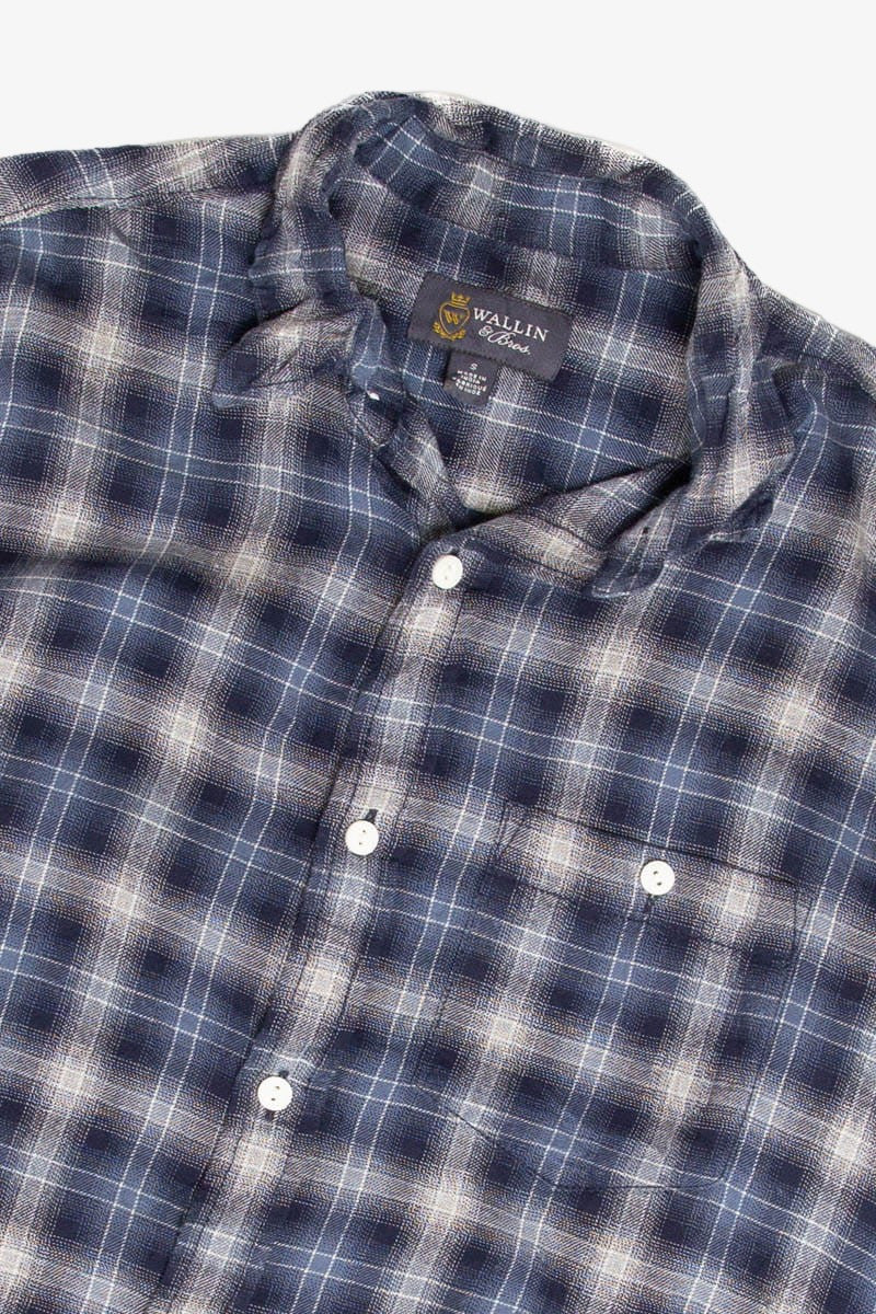 Misty Blue Wallin & Bros Flannel Shirt