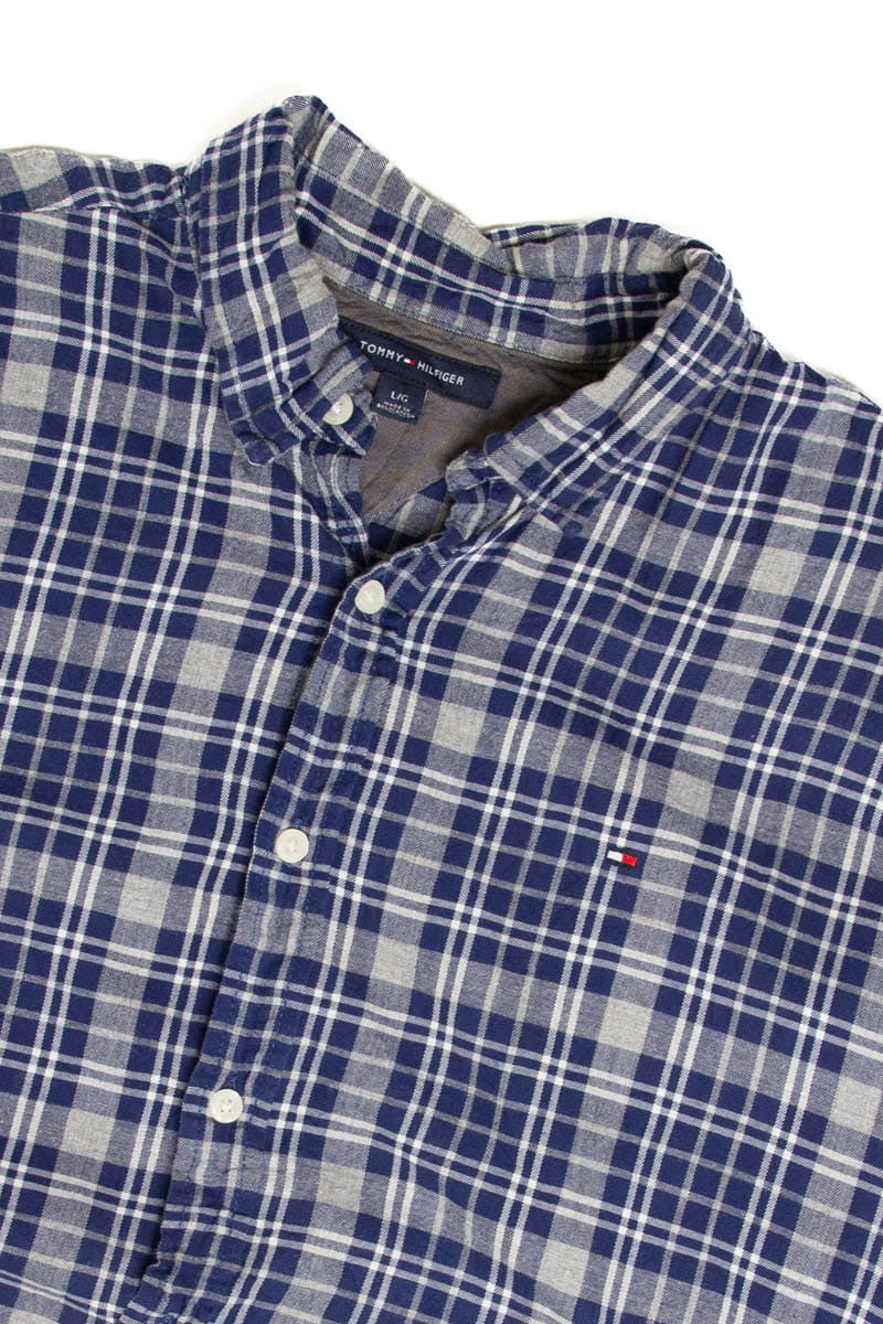 Navy & Gray Tommy Hilfiger Flannel Shirt
