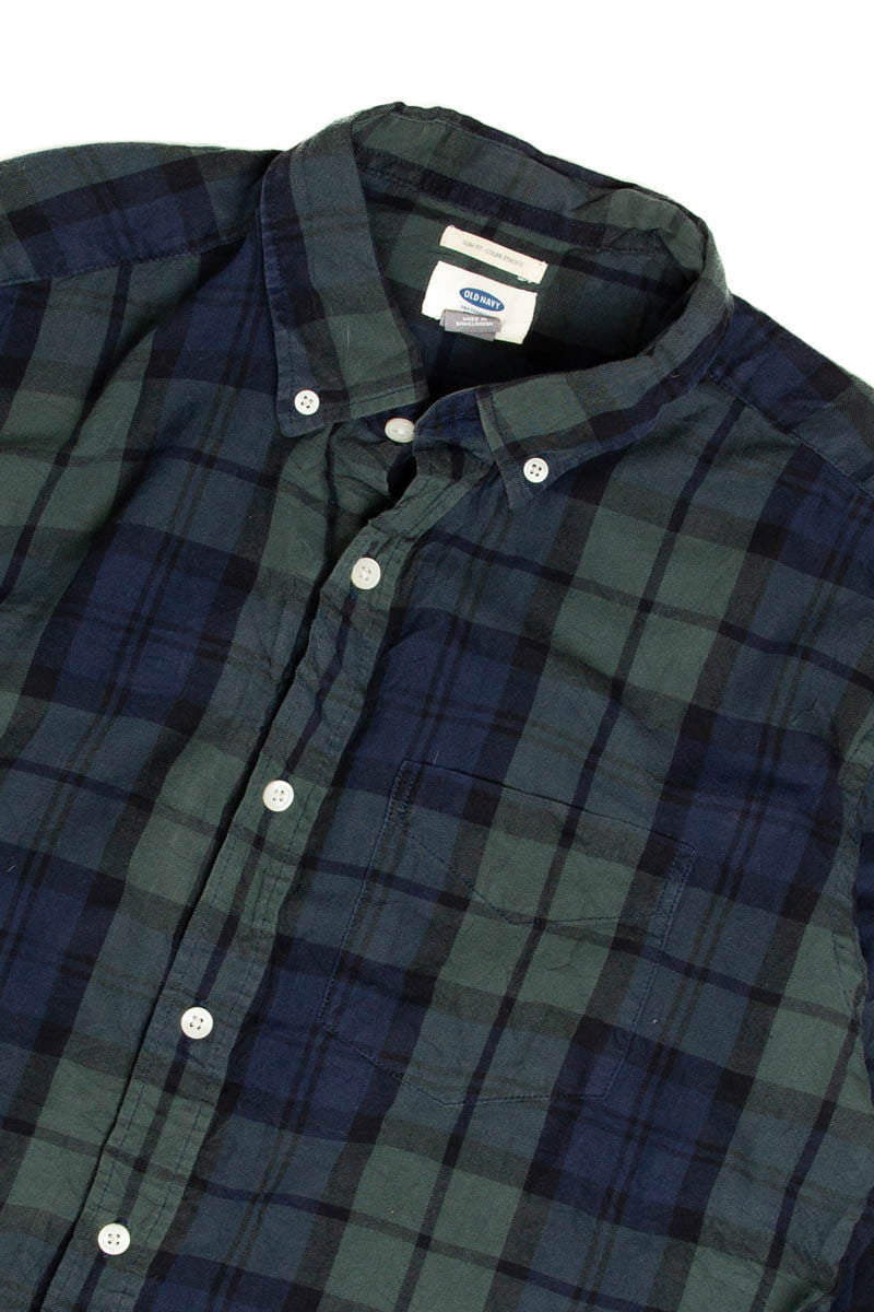 Dark Green & Blue Old Navy Flannel Shirt