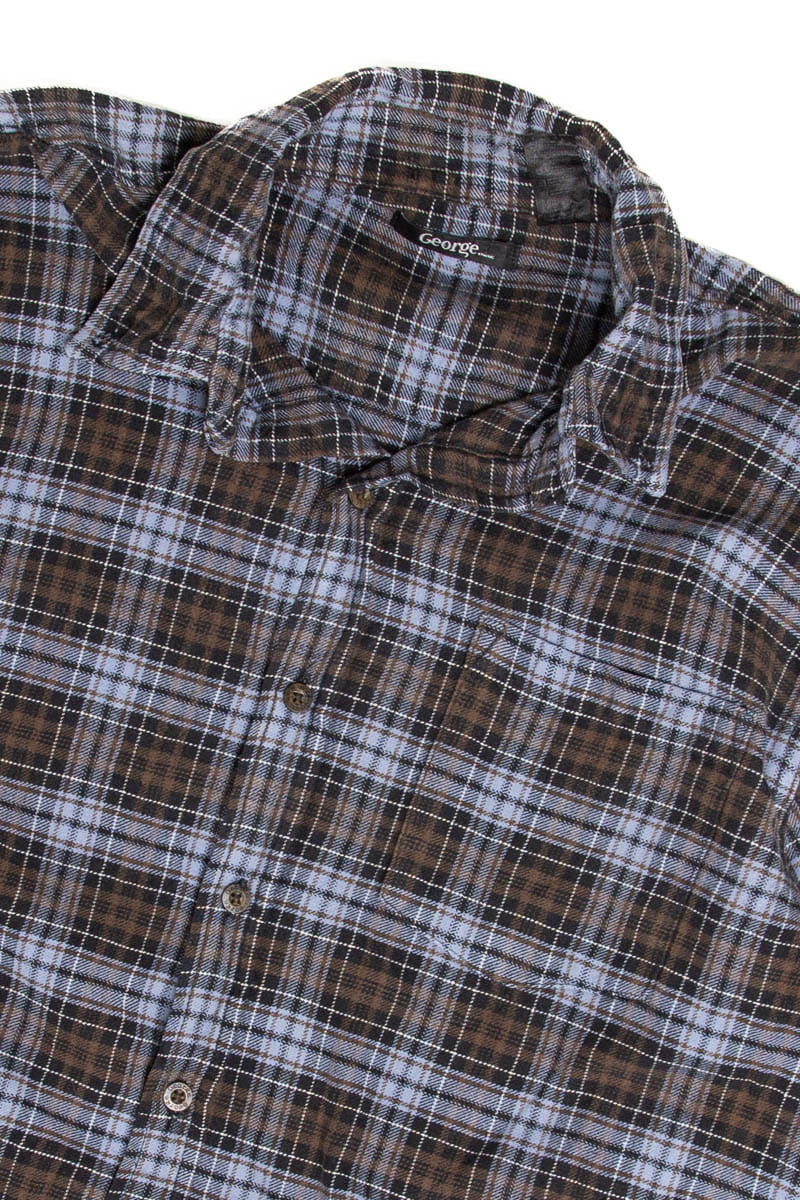 Brown & Blue George Flannel Shirt