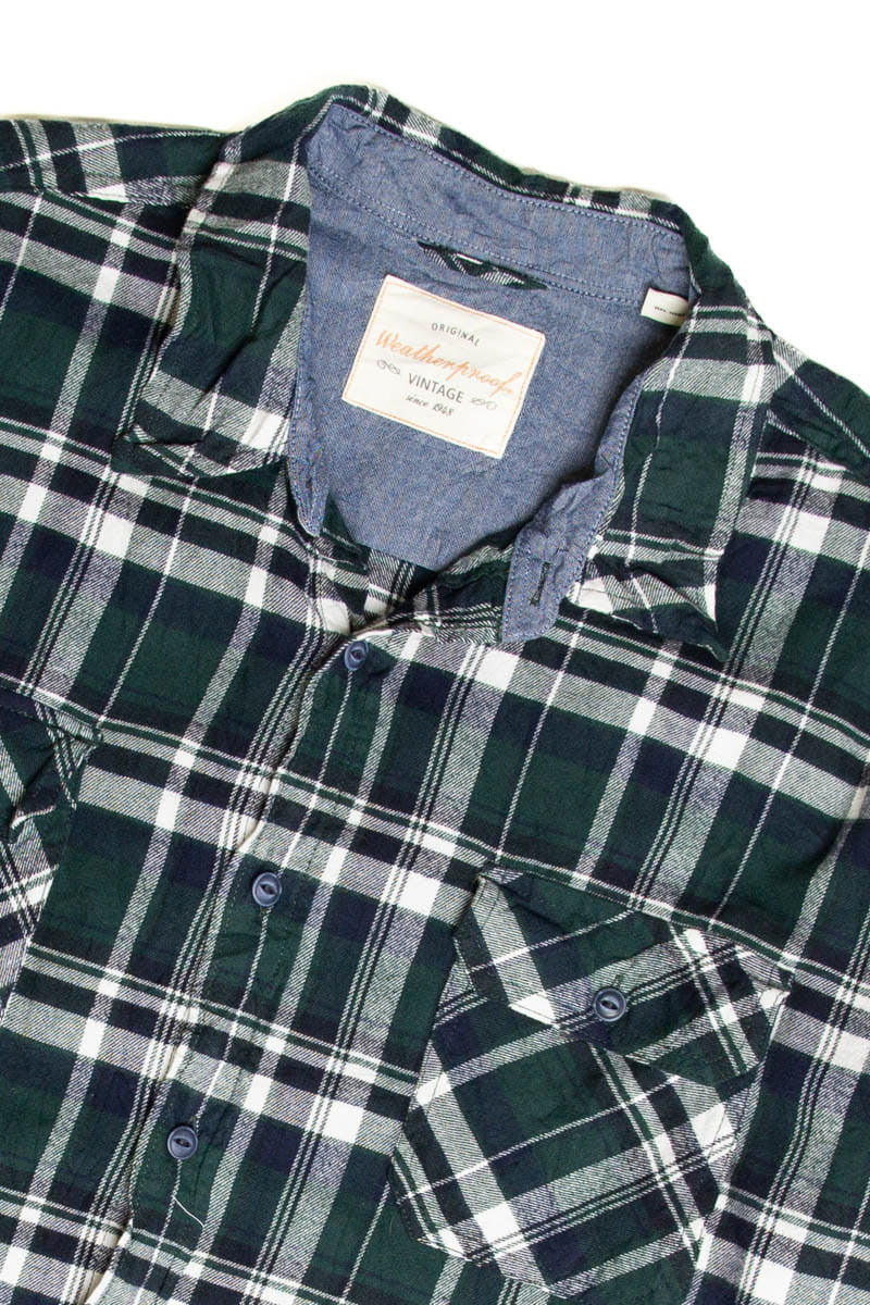 Dark Green Weatherproof Flannel Shirt