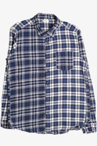 Blue Split Pattern Flannel Shirt 5051