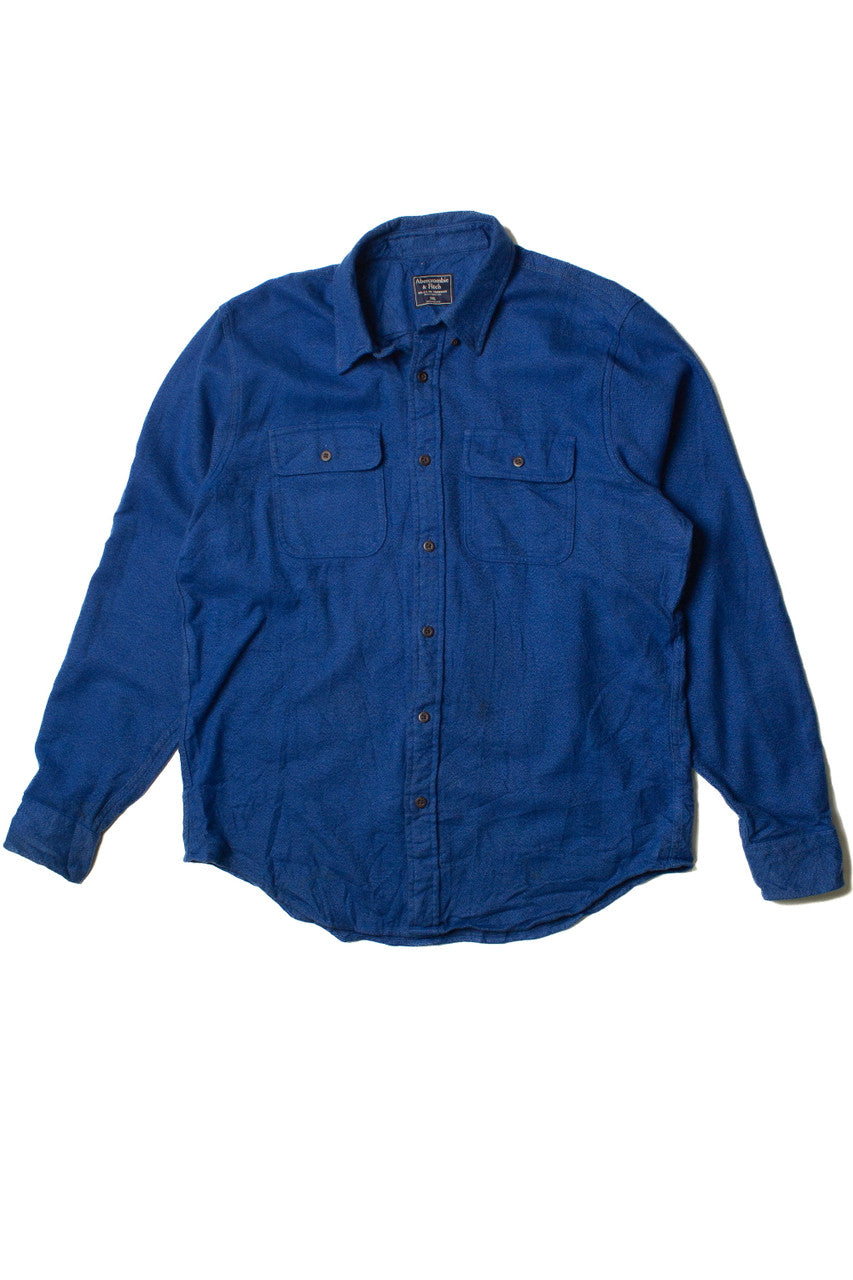 Blue Abercrombie & Fitch Flannel Shirt