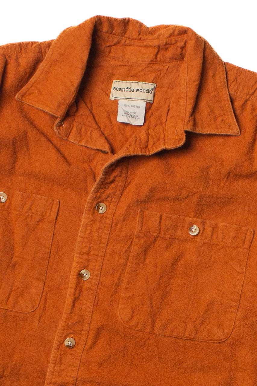Vintage Burnt Orange Scandia Woods Flannel Shirt