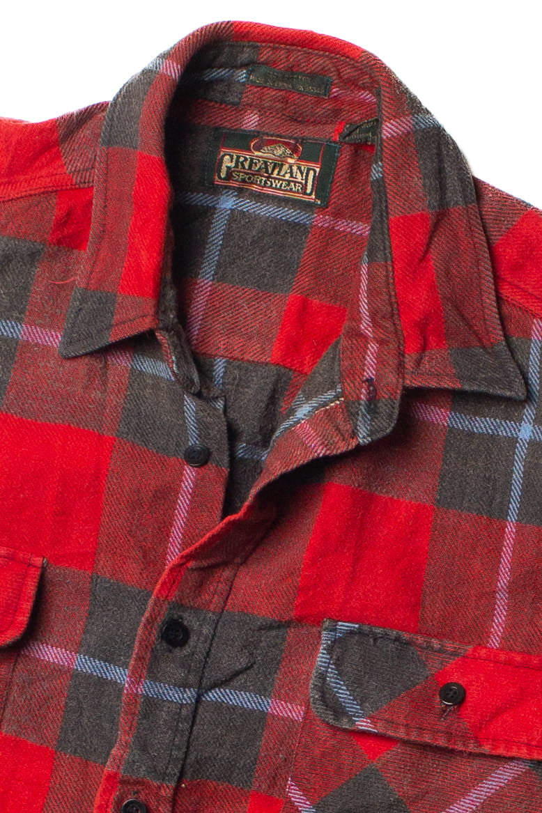 Vintage Red Greatland Sportswear Flannel Shirt