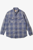 Gray & Blue Duluth Trading Company Flannel Shirt