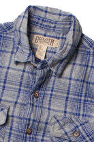 Gray & Blue Duluth Trading Company Flannel Shirt