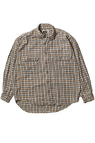 Vintage Beige Badge Flannel Shirt