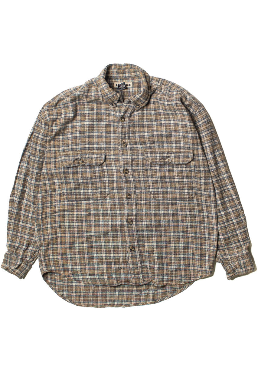 Vintage Beige Badge Flannel Shirt