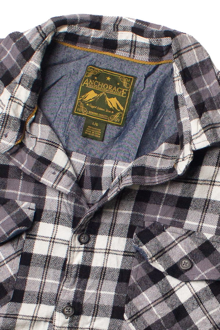 Vintage Black & White Anchorage Expedition Brand Flannel Shirt