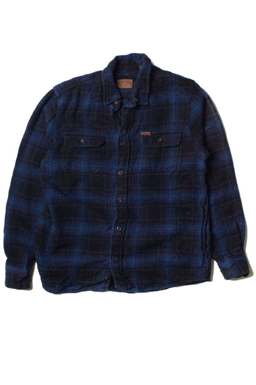 Dark Blue Orvis Flannel Shirt