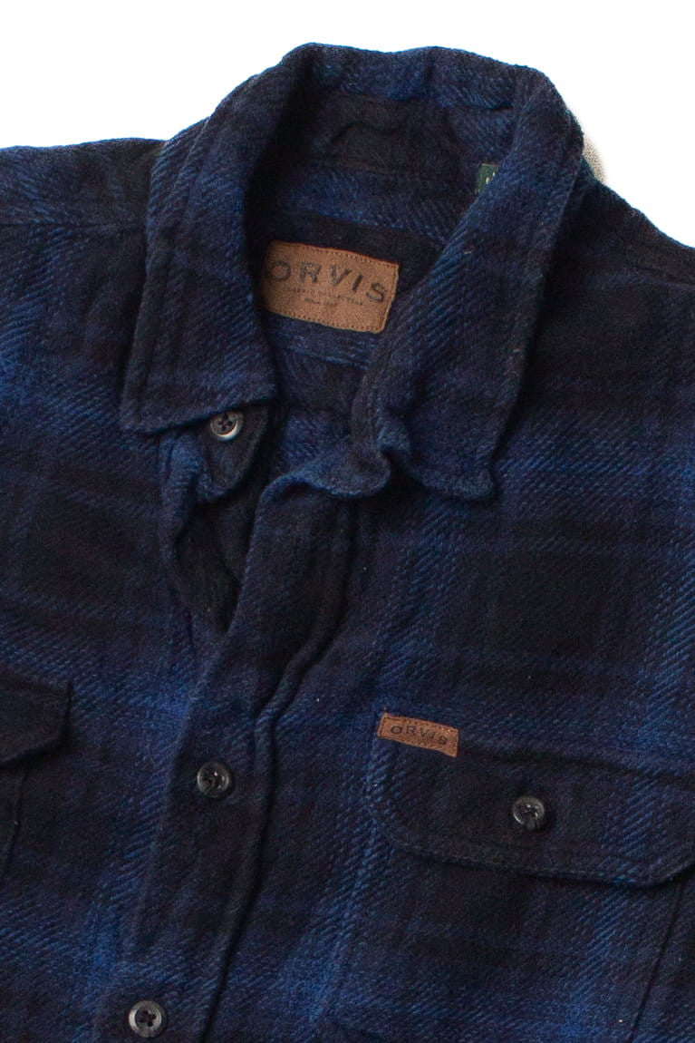 Dark Blue Orvis Flannel Shirt